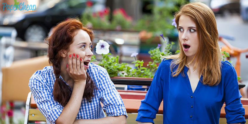 Two Girls Chatting